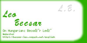 leo becsar business card